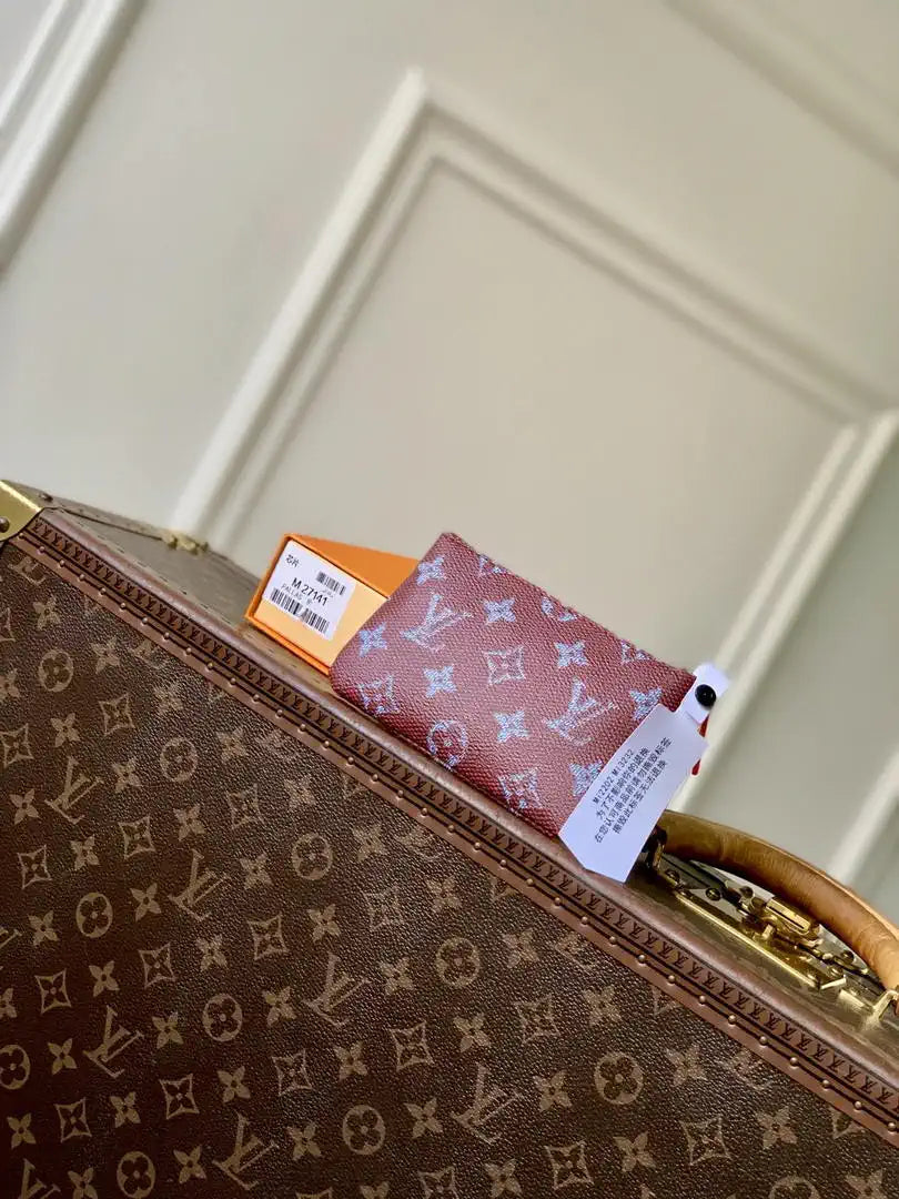 LV M27141 Louis Vuitton Key Pouch S Wine Red