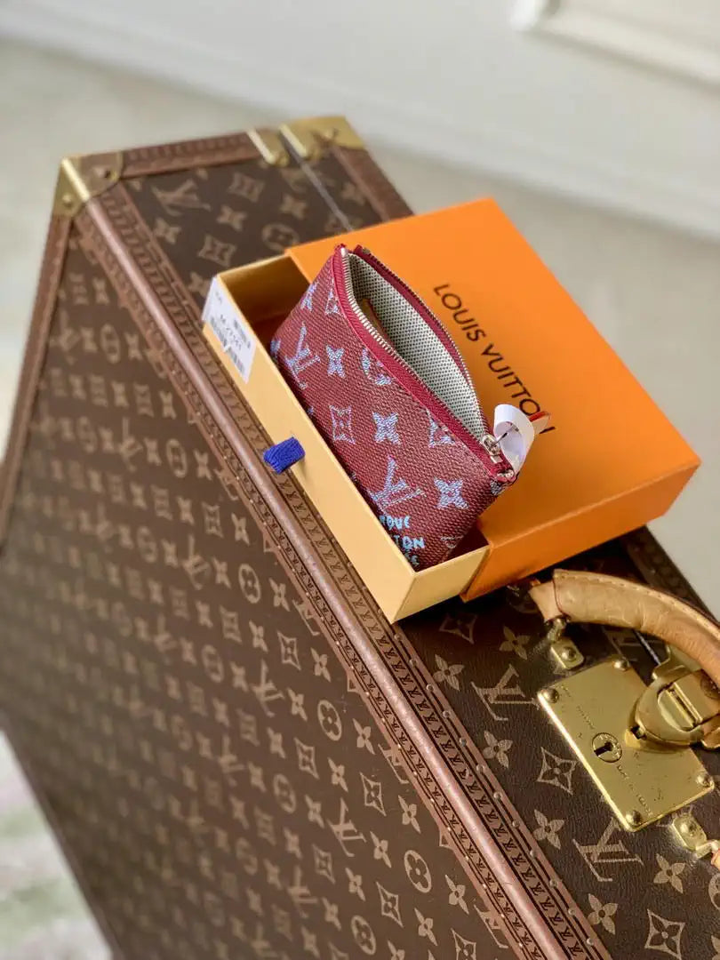 LV M27141 Louis Vuitton Key Pouch S Wine Red