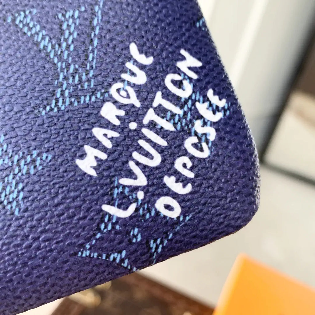 LV M27112 Louis Vuitton Key Pouch S Ocean Blue