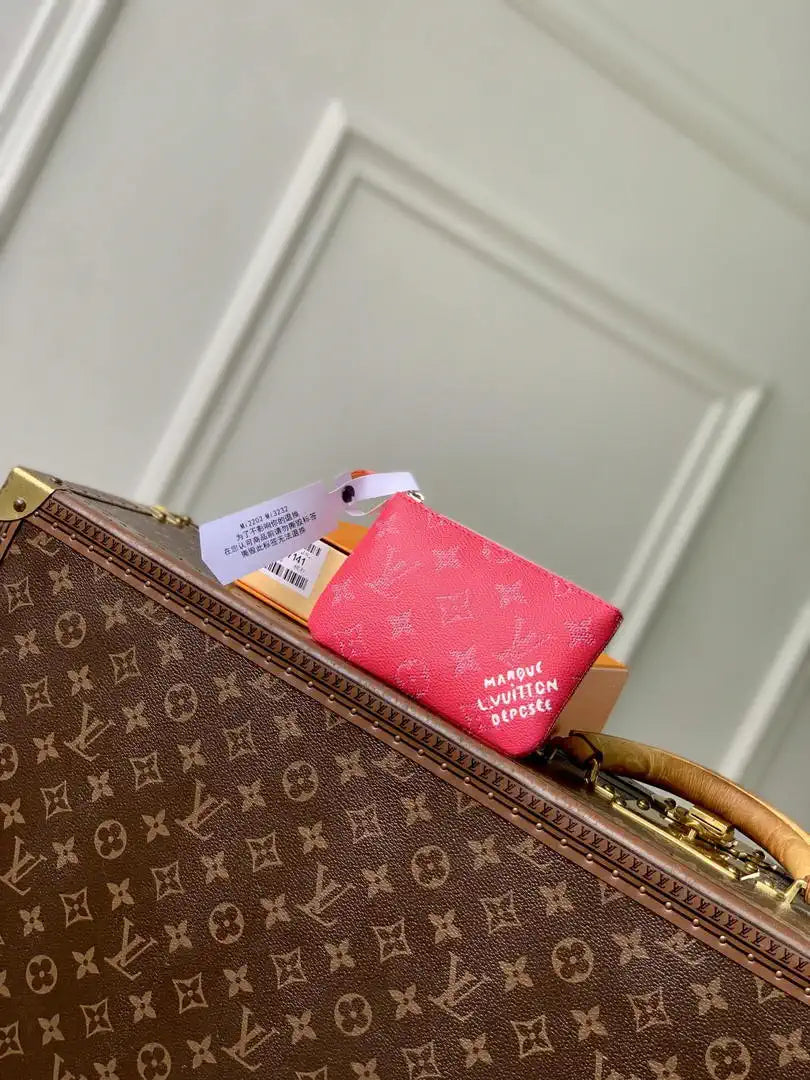 LV M27141 Louis Vuitton Key Pouch S Rose Red