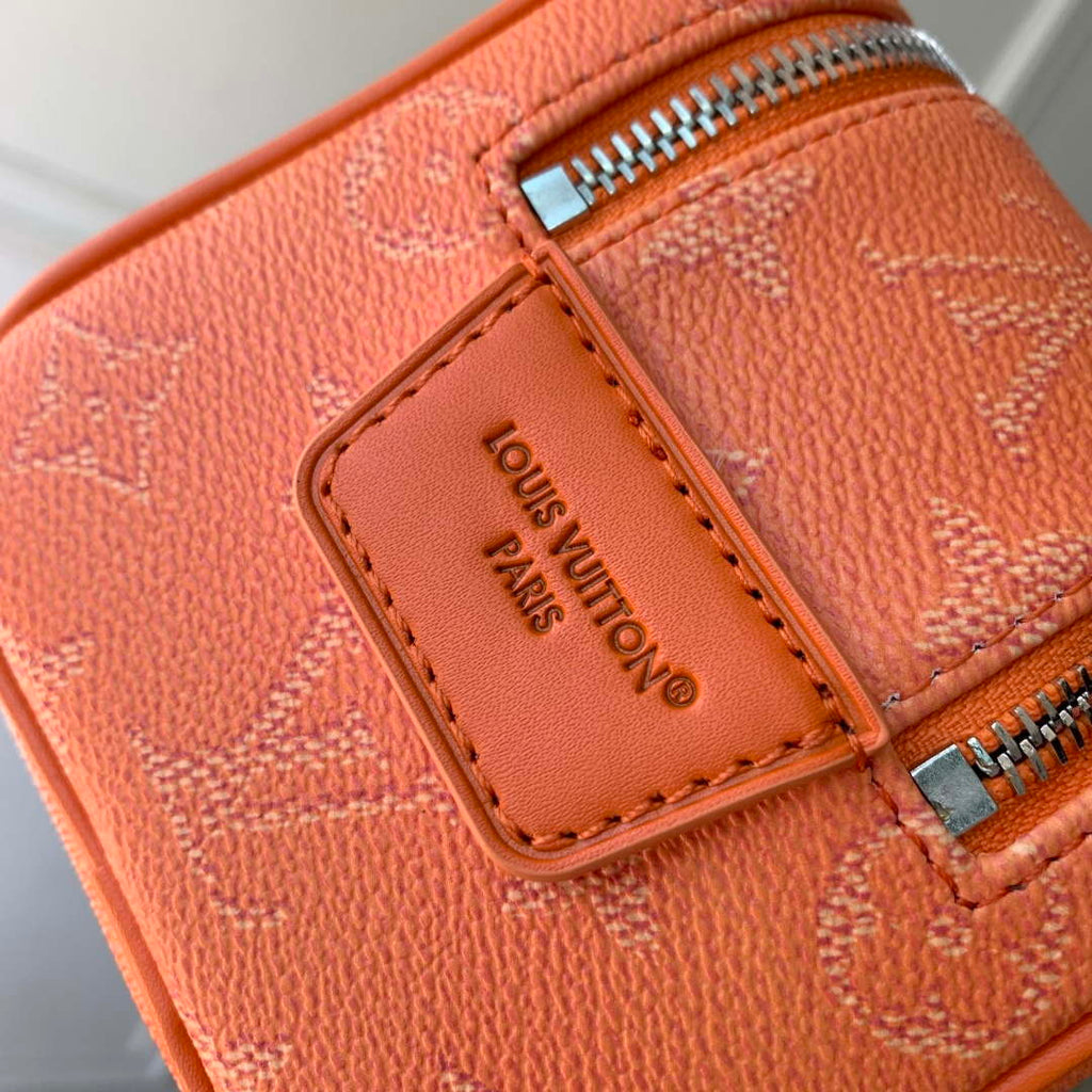 LV M27158 Louis Vuitton Mini Dopp Kit Bag Orange