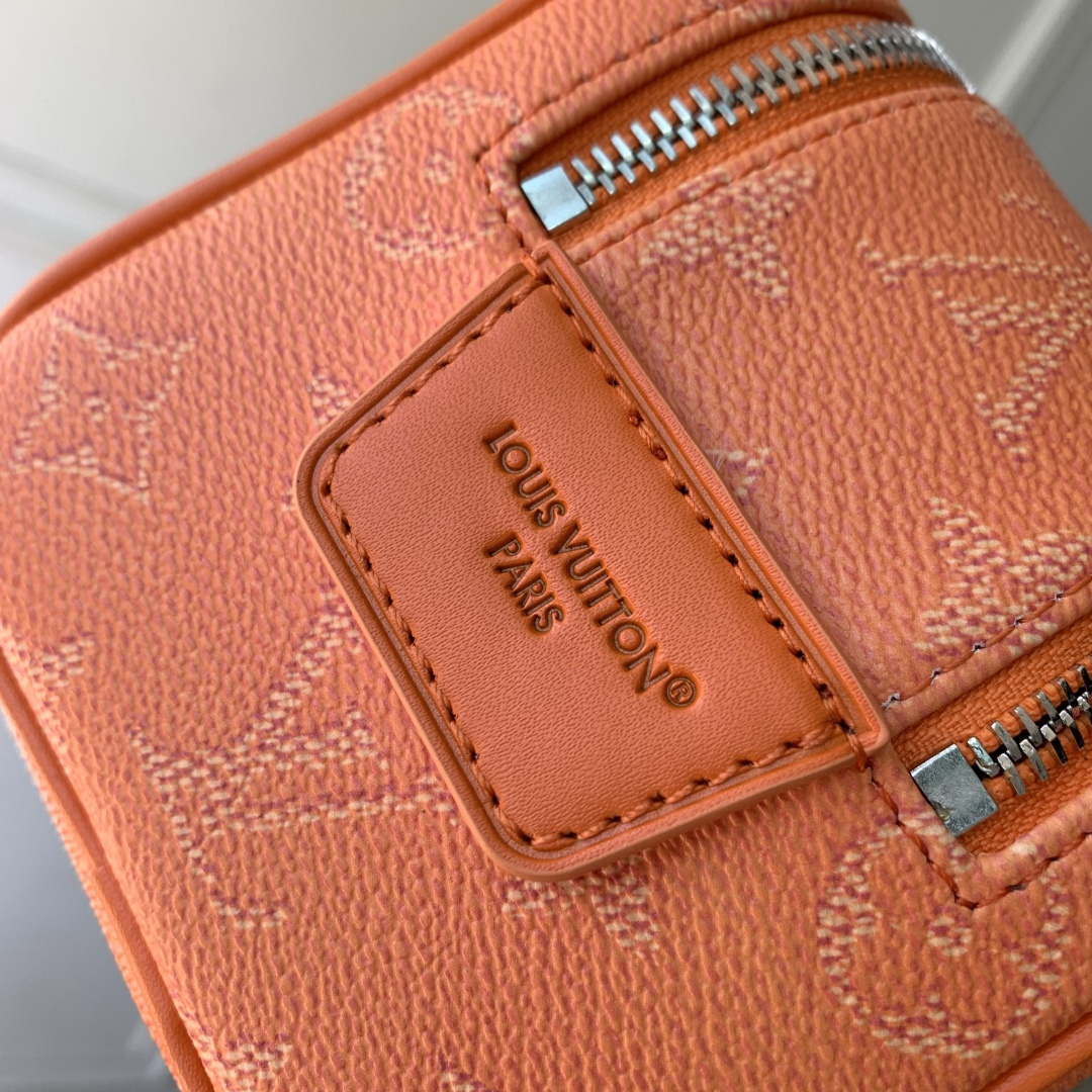 LV M27158 Louis Vuitton Mini Dopp Kit Bag Orange