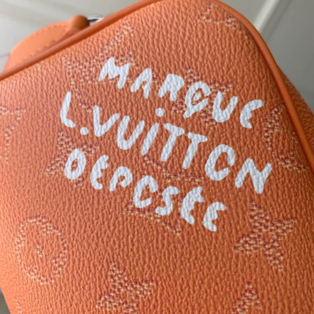 LV M27158 Louis Vuitton Mini Dopp Kit Bag Orange