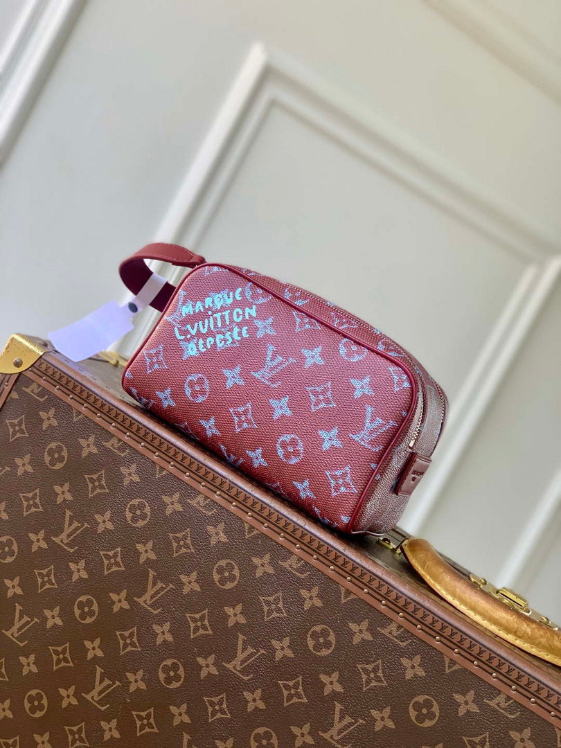 LV M27158 Louis Vuitton Mini Dopp Kit Bag Purple