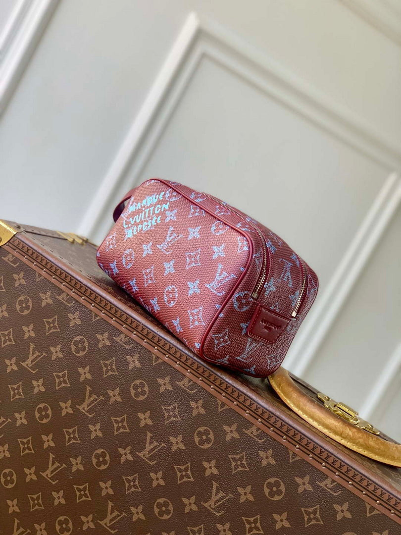 LV M27158 Louis Vuitton Mini Dopp Kit Bag Purple