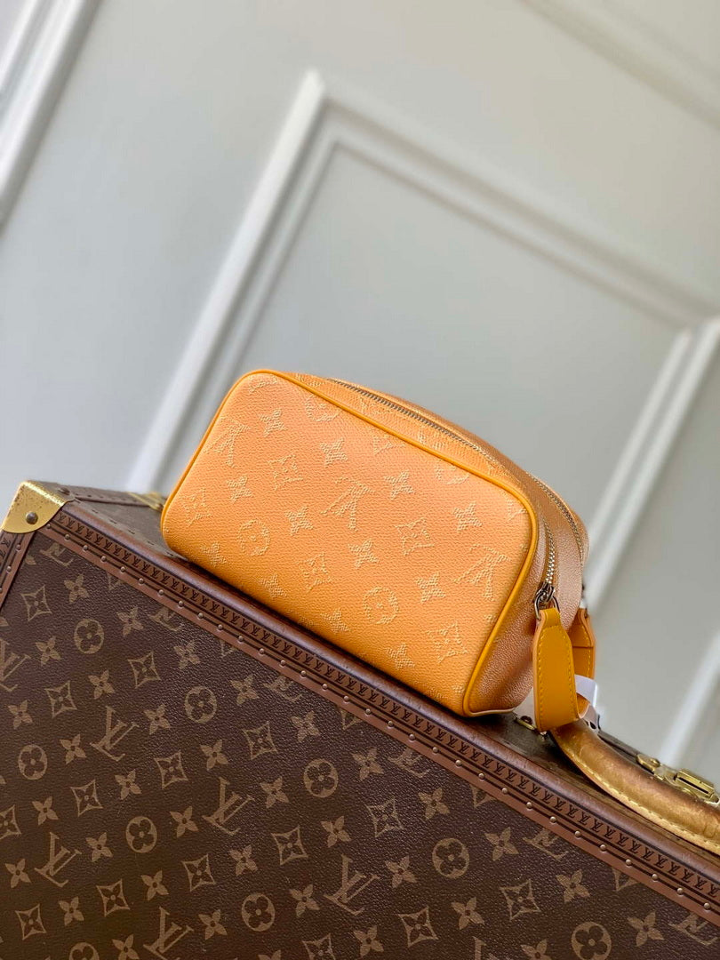 LV M27158 Louis Vuitton Mini Dopp Kit Bag Yellow