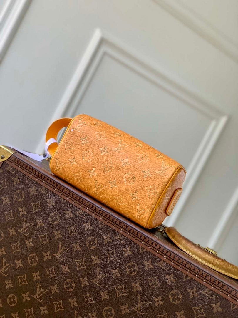LV M27158 Louis Vuitton Mini Dopp Kit Bag Yellow