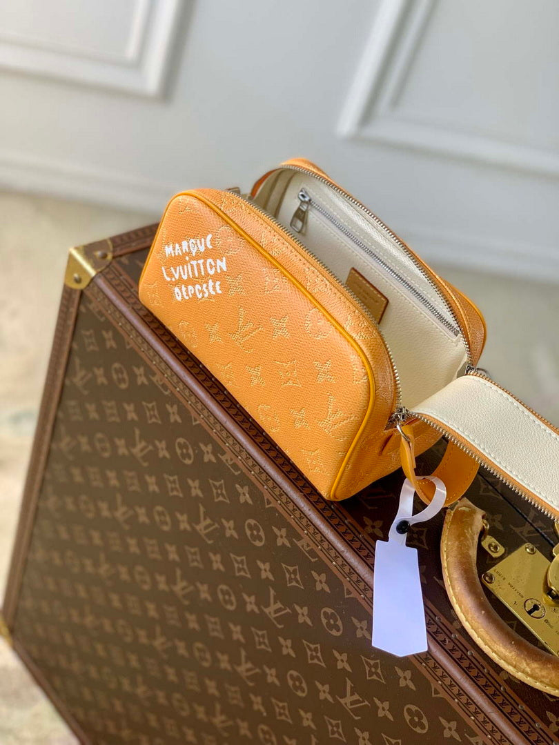 LV M27158 Louis Vuitton Mini Dopp Kit Bag Yellow