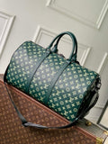 LV M27179 Louis Vuitton Keepall Bandouliere 50 Bag Forest Green