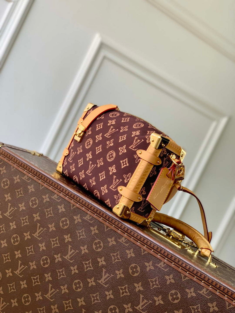 LV M27516 Louis Vuitton Side Trunk MM Bag Brown