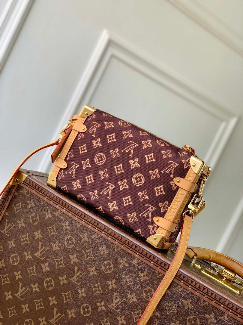 LV M27516 Louis Vuitton Side Trunk MM Bag Brown