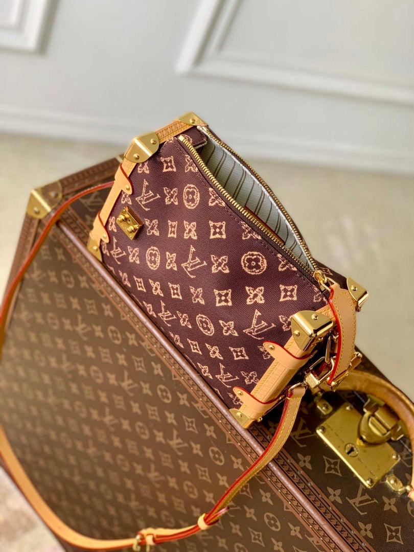 LV M27516 Louis Vuitton Side Trunk MM Bag Brown