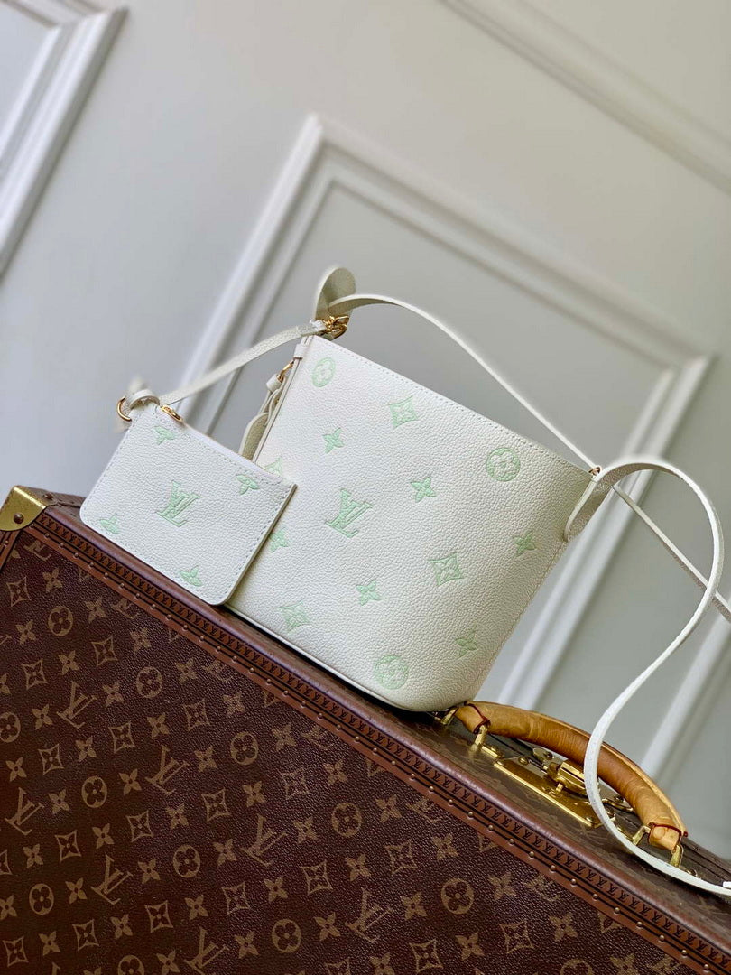 LV M27570 Louis Vuitton All In BB Bag Milky White/Green