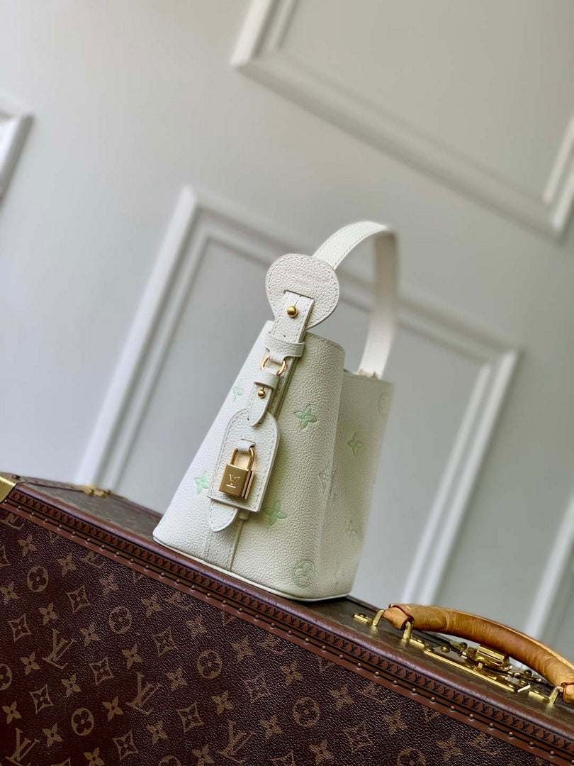 LV M27570 Louis Vuitton All In BB Bag Milky White/Green