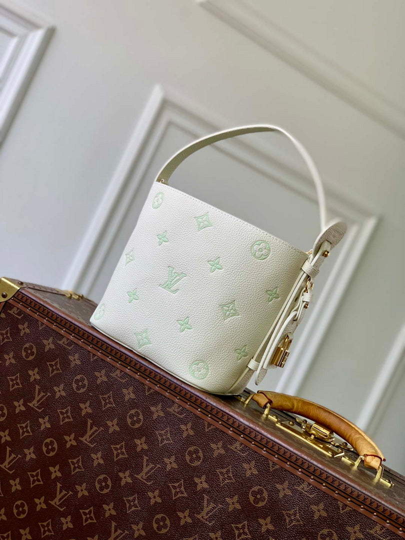 LV M27570 Louis Vuitton All In BB Bag Milky White/Green