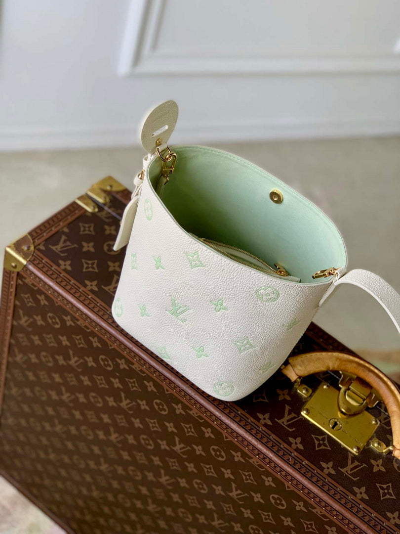 LV M27570 Louis Vuitton All In BB Bag Milky White/Green