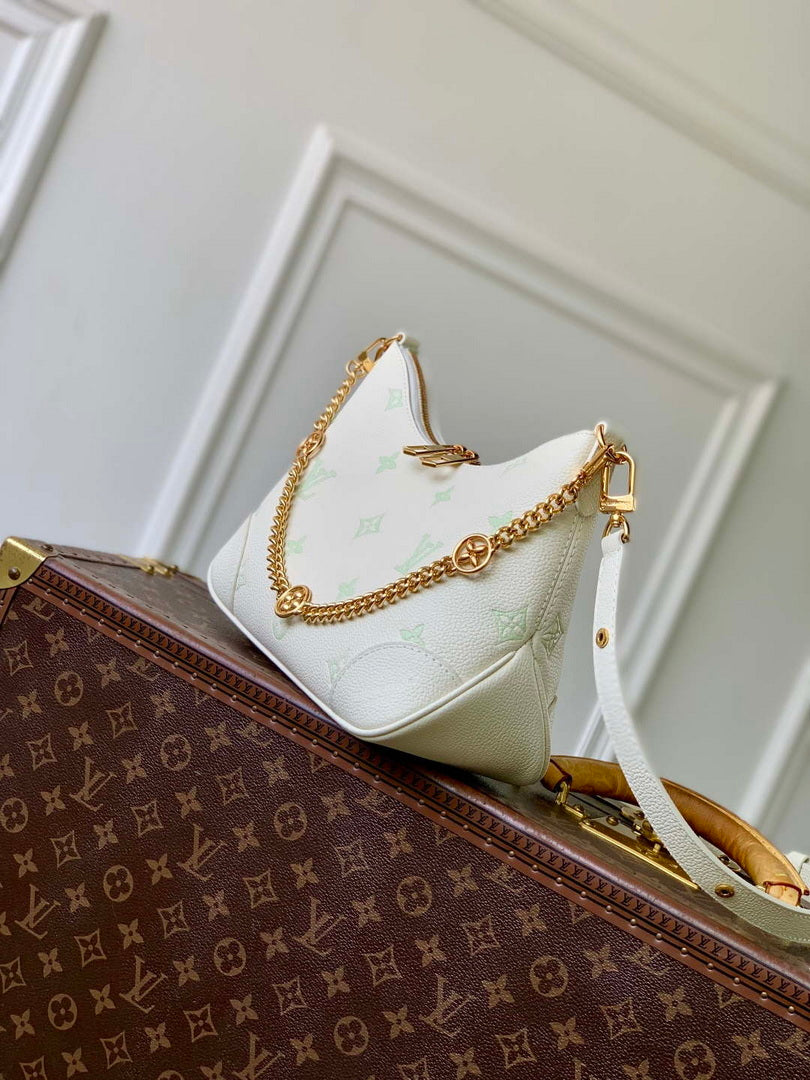 LV M27571 Louis Vuitton Boulogne PM Bag Milky White/Green