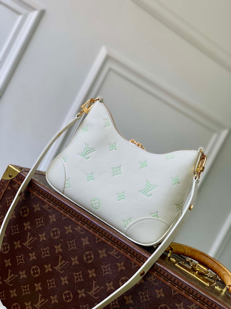 LV M27571 Louis Vuitton Boulogne PM Bag Milky White/Green