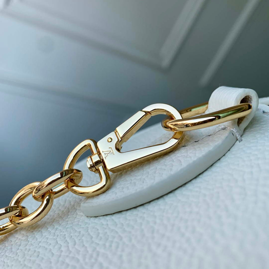 LV M27572 Louis Vuitton Speedy Bandouliere 20 Bag Milky White/Green