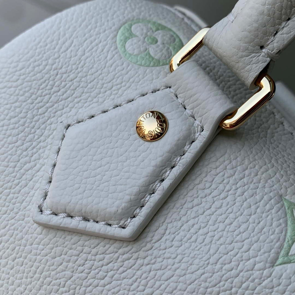 LV M27572 Louis Vuitton Speedy Bandouliere 20 Bag Milky White/Green