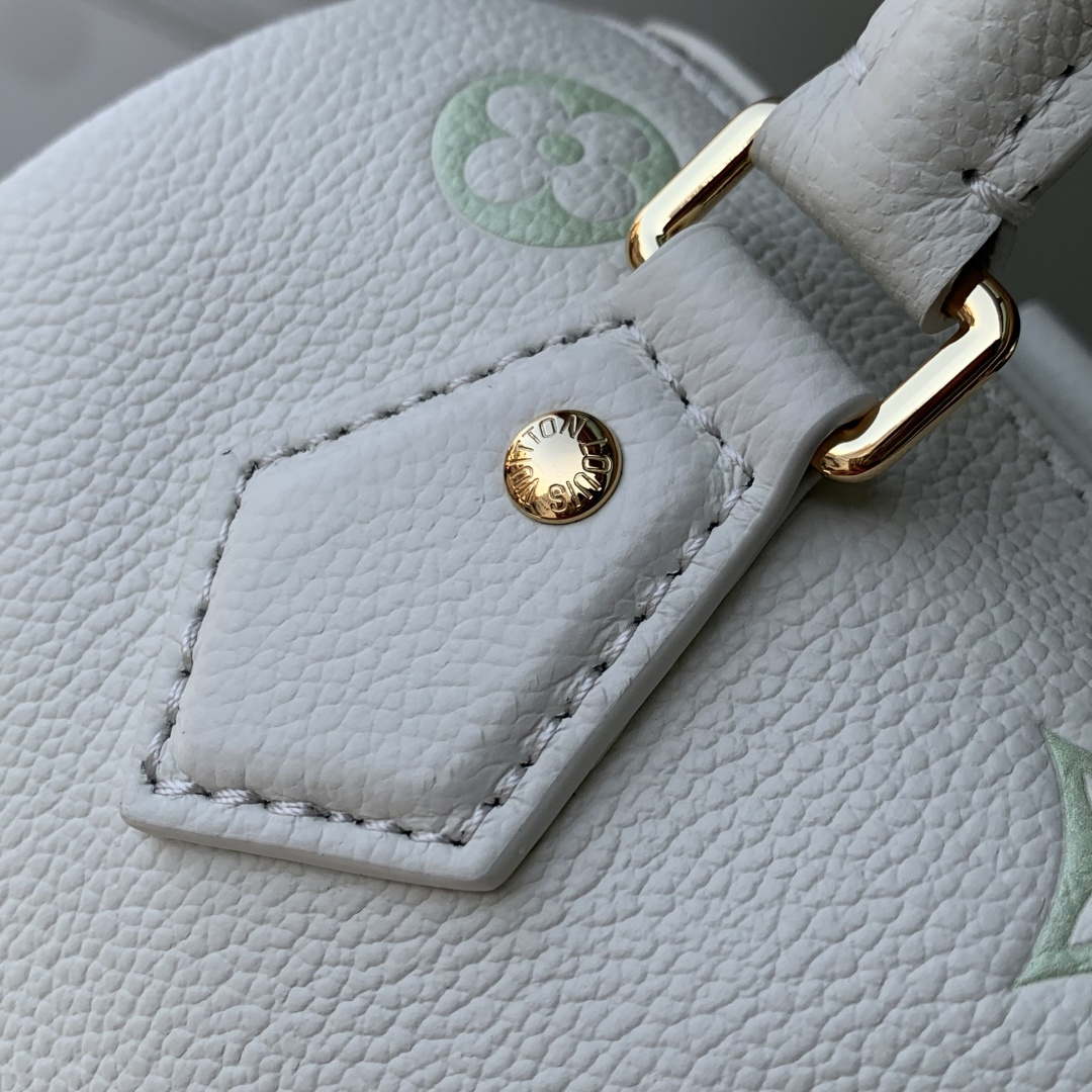 LV M27572 Louis Vuitton Speedy Bandouliere 20 Bag Milky White/Green