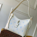 LV M27573 Louis Vuitton CarryAll PM Bag Milky White/Blue