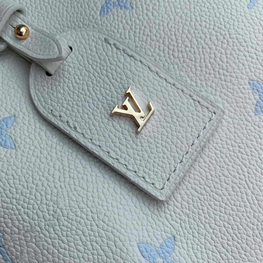 LV M27573 Louis Vuitton CarryAll PM Bag Milky White/Blue
