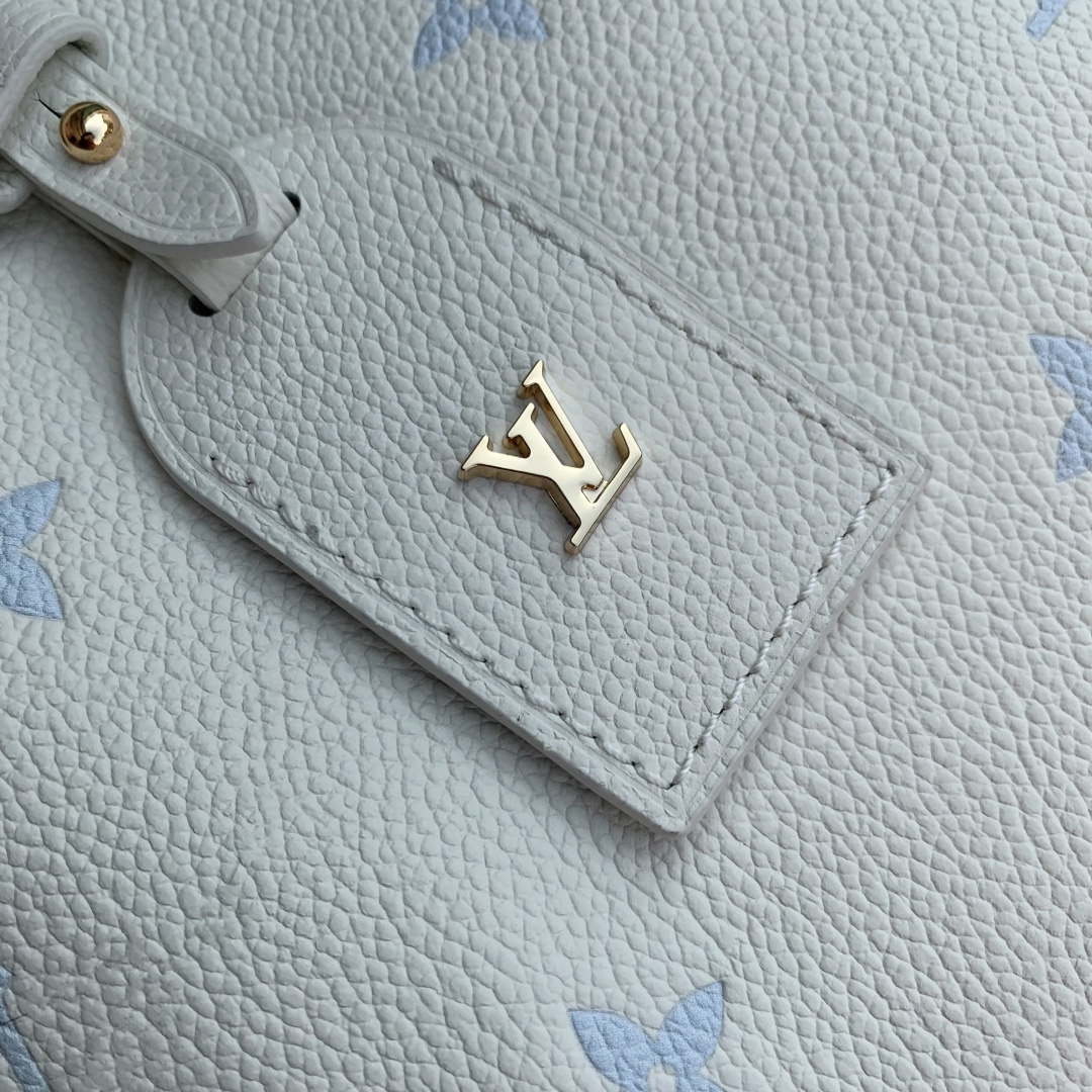LV M27573 Louis Vuitton CarryAll PM Bag Milky White/Blue