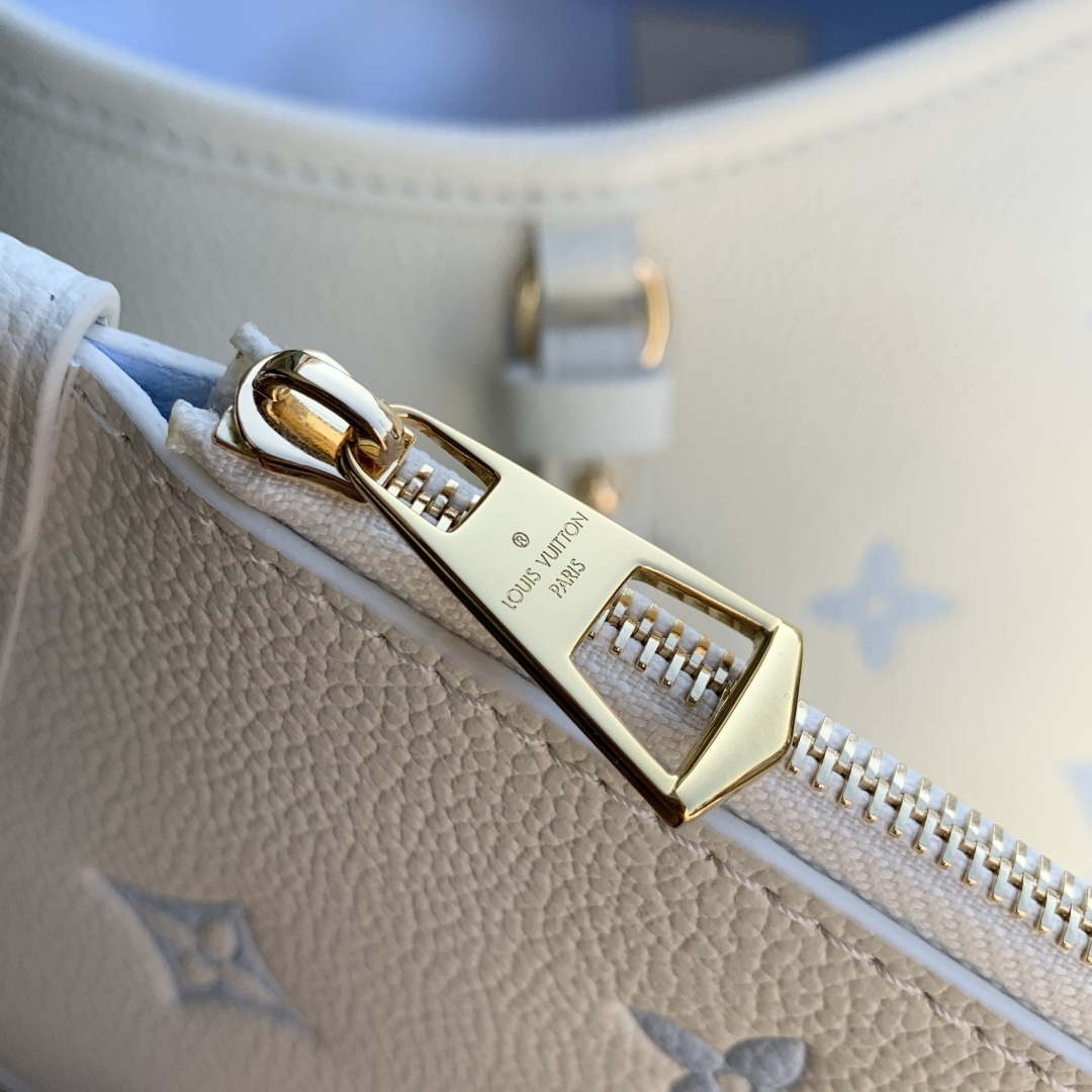 LV M27573 Louis Vuitton CarryAll PM Bag Milky White/Blue