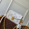 LV M27575 Louis Vuitton Pochette M¨¦tis East West Bag Milky White/Peach