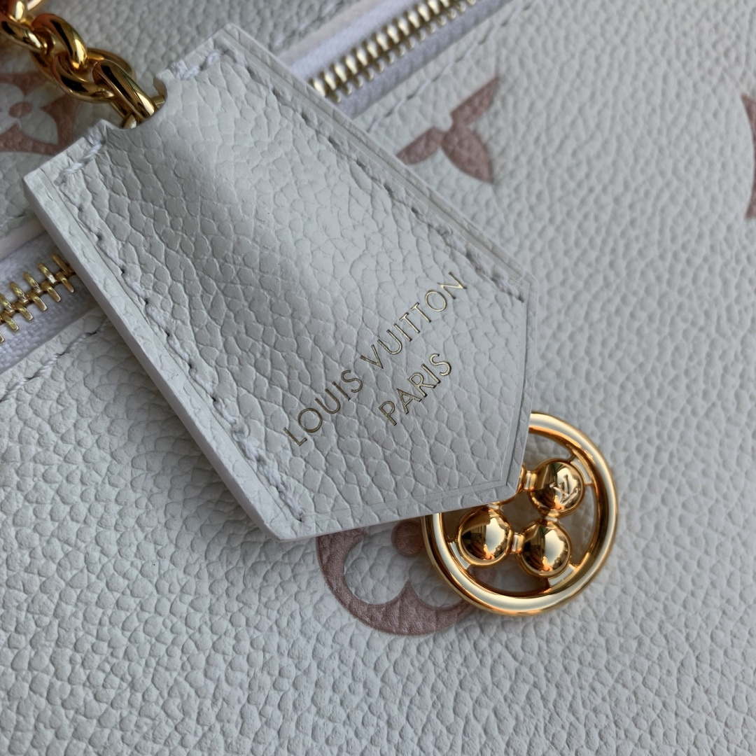 LV M27575 Louis Vuitton Pochette M¨¦tis East West Bag Milky White/Peach