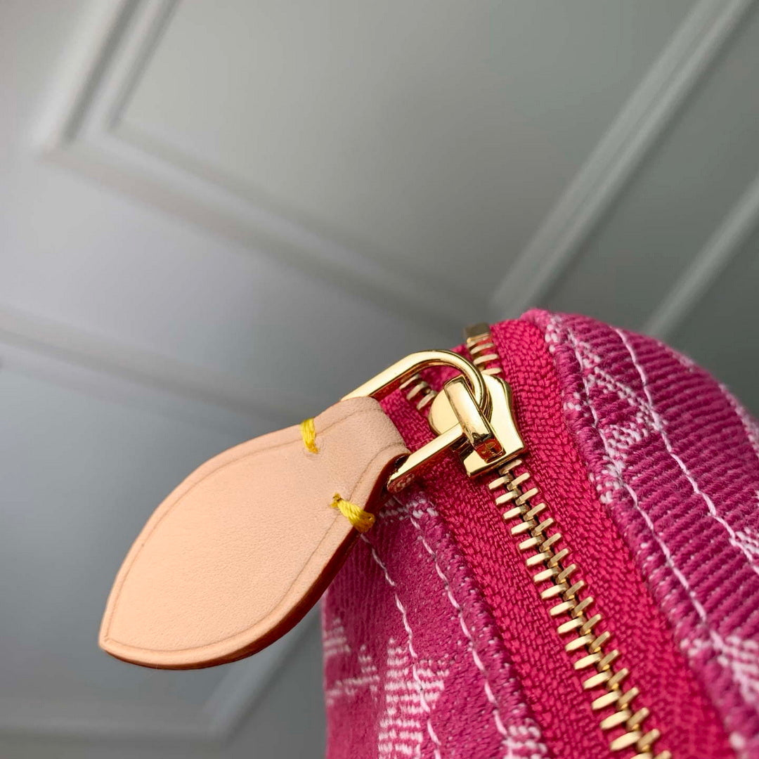 LV M27605 Louis Vuitton Trousse Speedy Fuchsia Denim