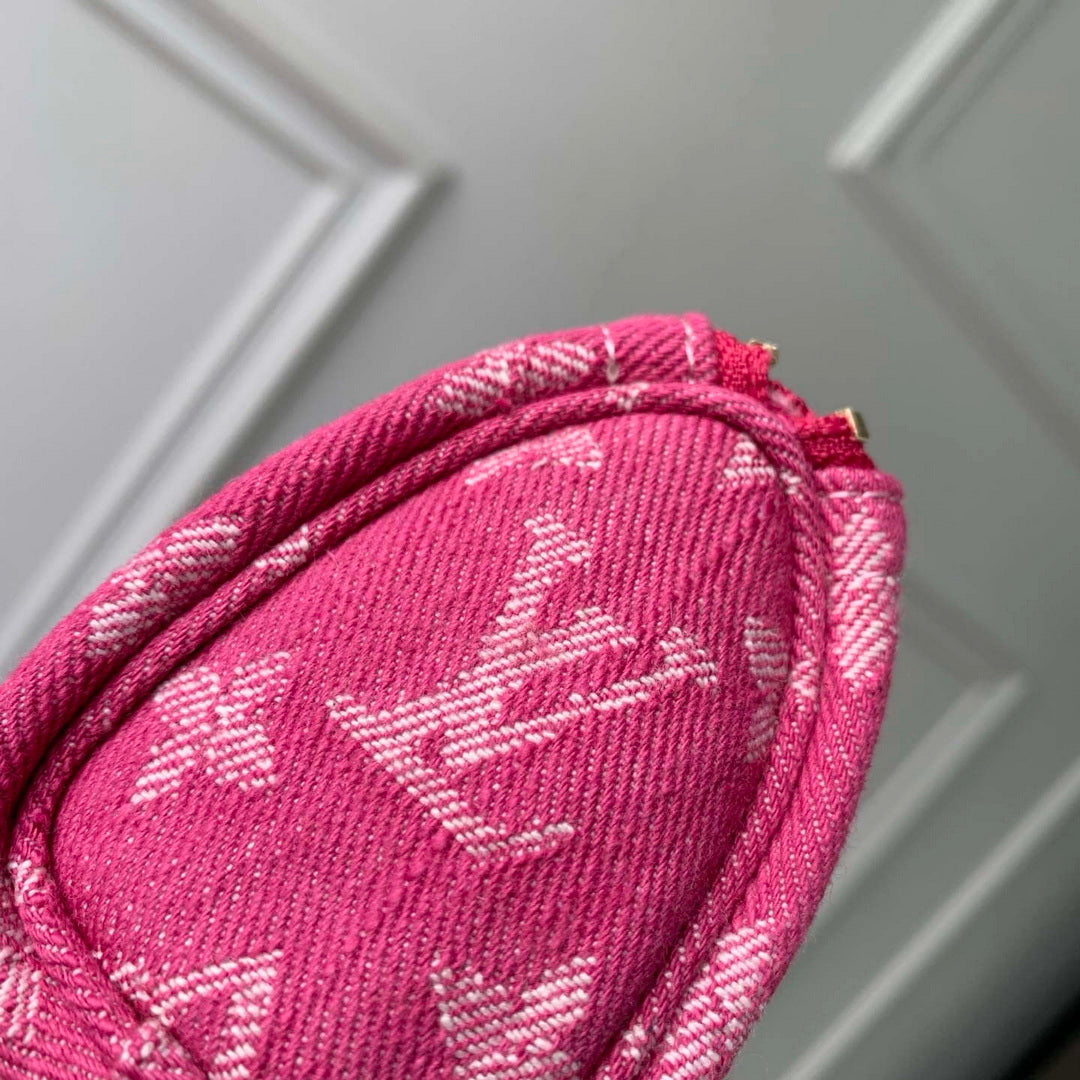 LV M27605 Louis Vuitton Trousse Speedy Fuchsia Denim