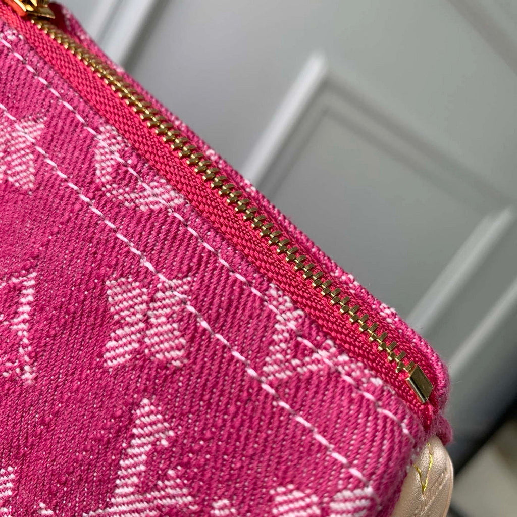 LV M27605 Louis Vuitton Trousse Speedy Fuchsia Denim
