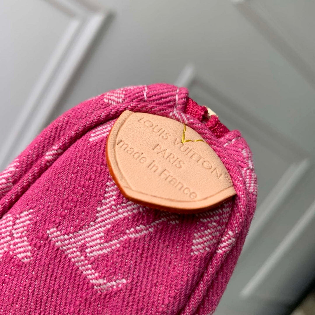 LV M27605 Louis Vuitton Trousse Speedy Fuchsia Denim