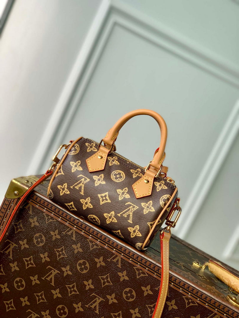 LV M27610 Louis Vuitton Nano Speedy Bag Monogram Origine Eb¨¨ne