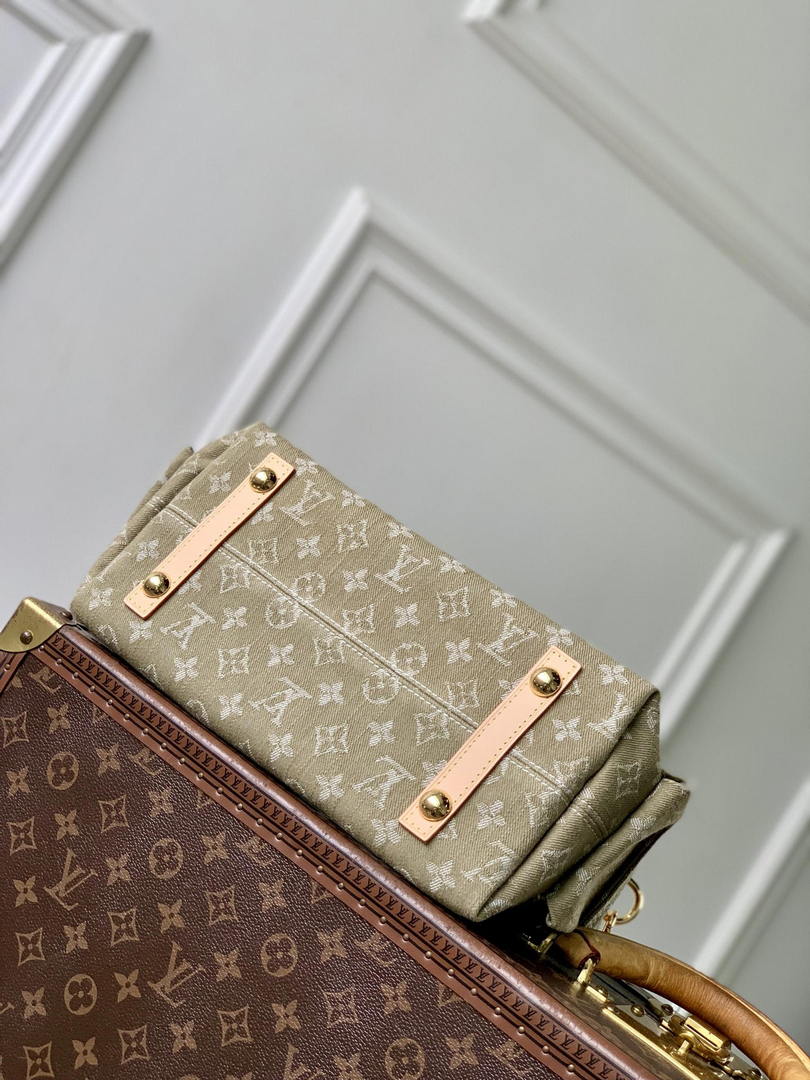 LV M27623 Louis Vuitton CarryAll Cargo PM Bag Khaki Denim