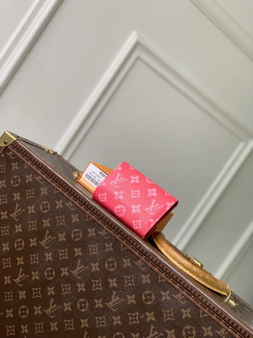 LV M27681 Louis Vuitton Victorine Wallet Other Monogram Canvas Rose Red