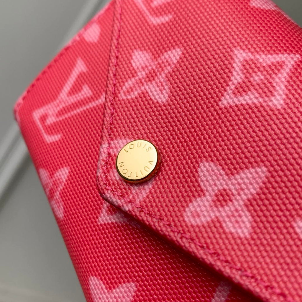 LV M27681 Louis Vuitton Victorine Wallet Other Monogram Canvas Rose Red