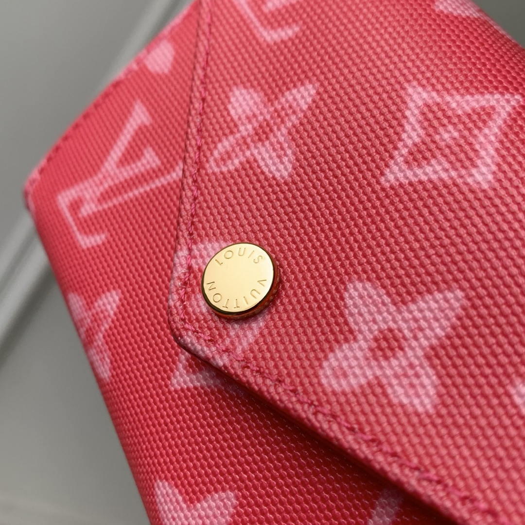 LV M27681 Louis Vuitton Victorine Wallet Other Monogram Canvas Rose Red