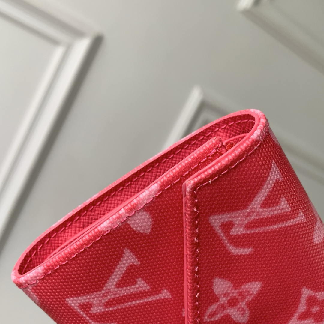 LV M27681 Louis Vuitton Victorine Wallet Other Monogram Canvas Rose Red