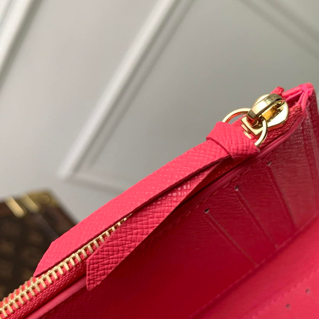 LV M27681 Louis Vuitton Victorine Wallet Other Monogram Canvas Rose Red