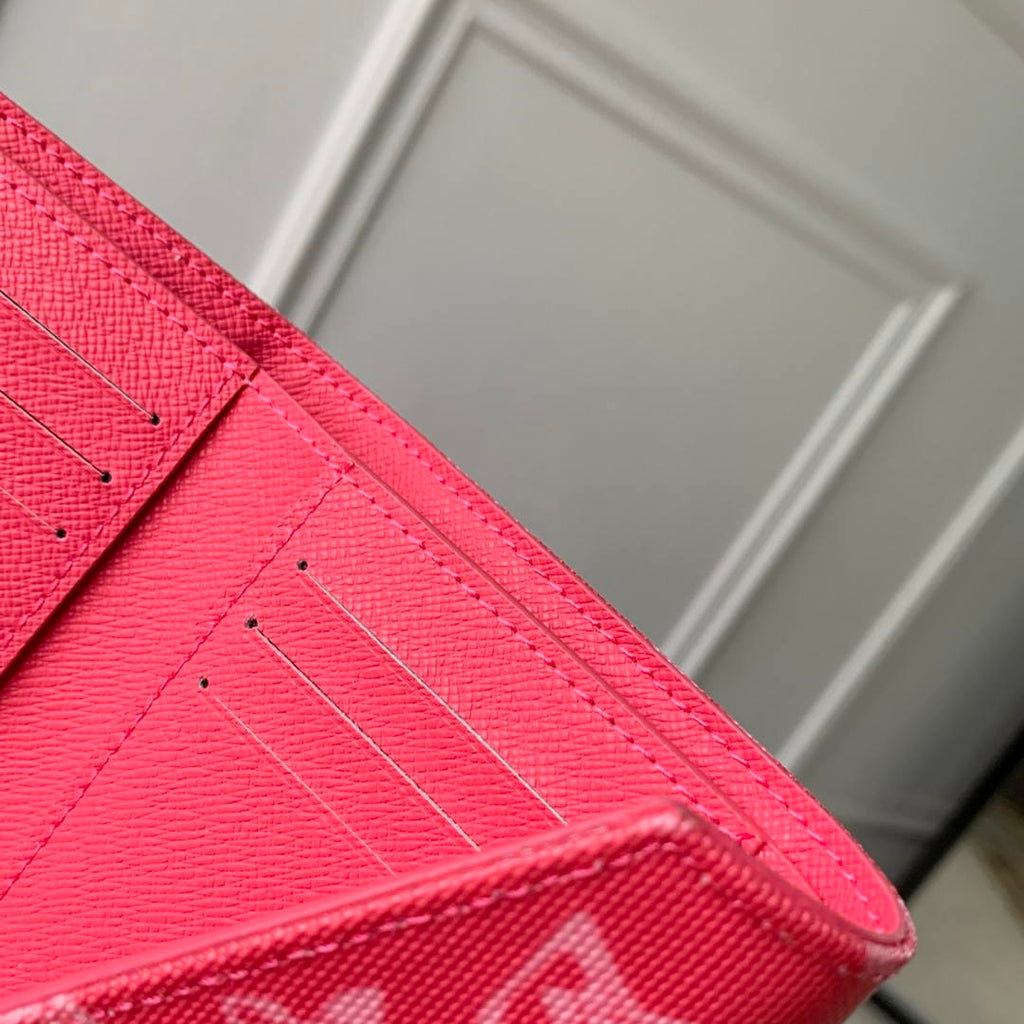 LV M27681 Louis Vuitton Victorine Wallet Other Monogram Canvas Rose Red
