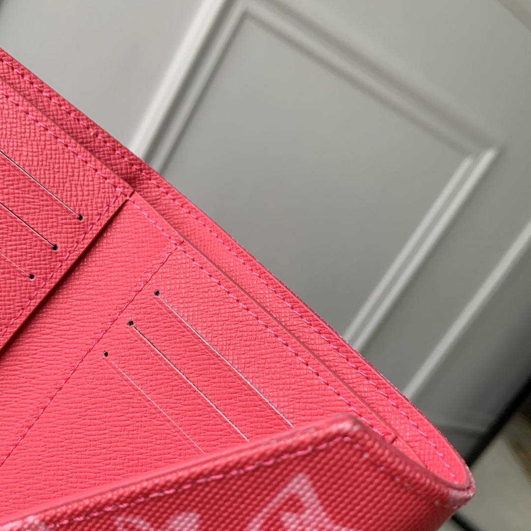 LV M27681 Louis Vuitton Victorine Wallet Other Monogram Canvas Rose Red