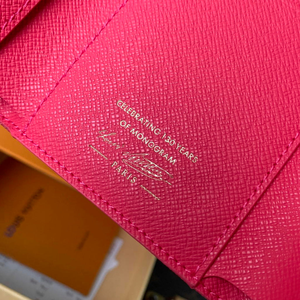 LV M27681 Louis Vuitton Victorine Wallet Other Monogram Canvas Rose Red