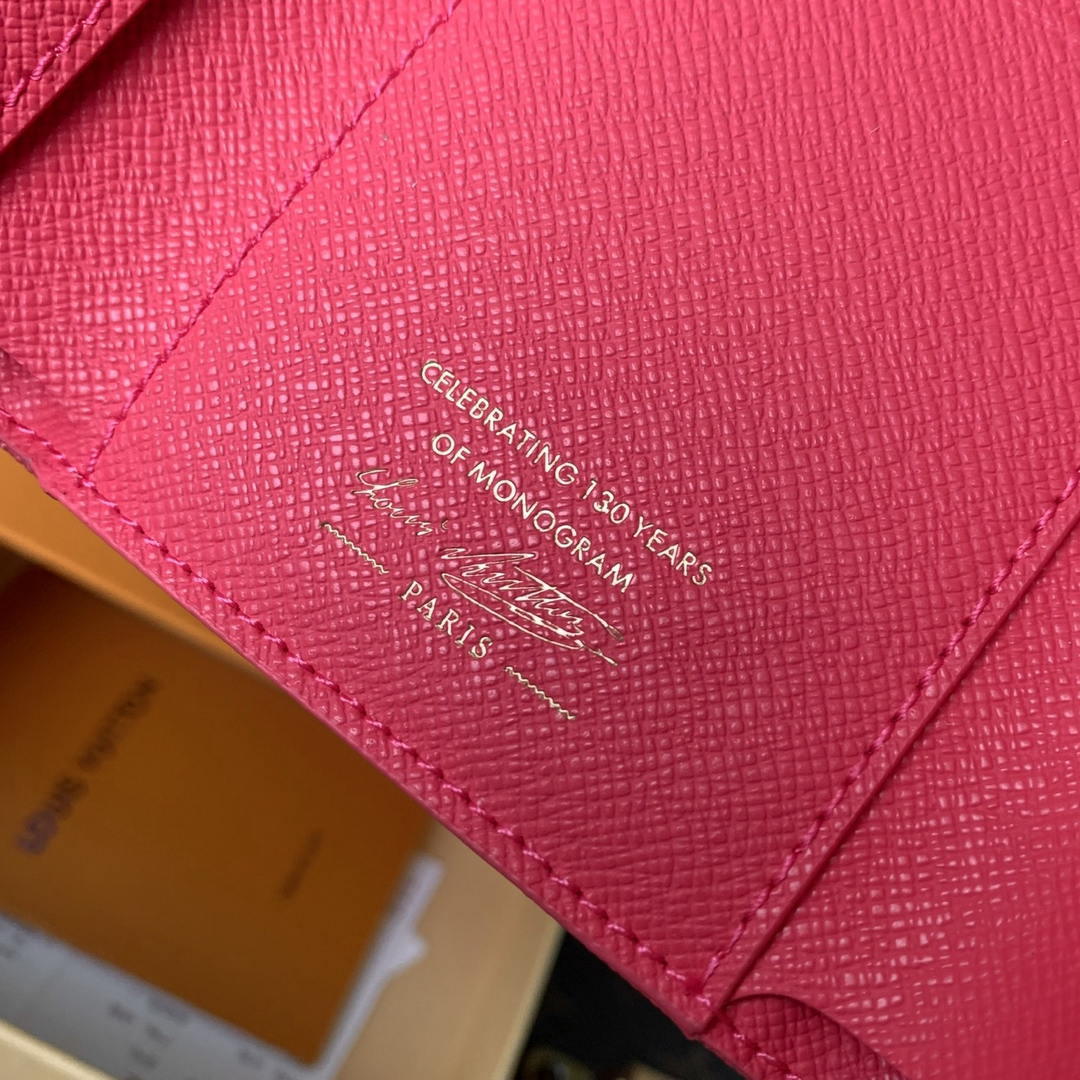 LV M27681 Louis Vuitton Victorine Wallet Other Monogram Canvas Rose Red