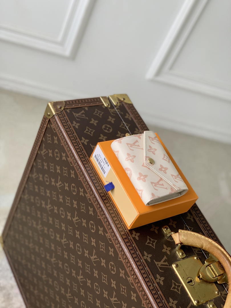 LV M27681 Louis Vuitton Victorine Wallet Other Monogram Canvas Beige Apricot