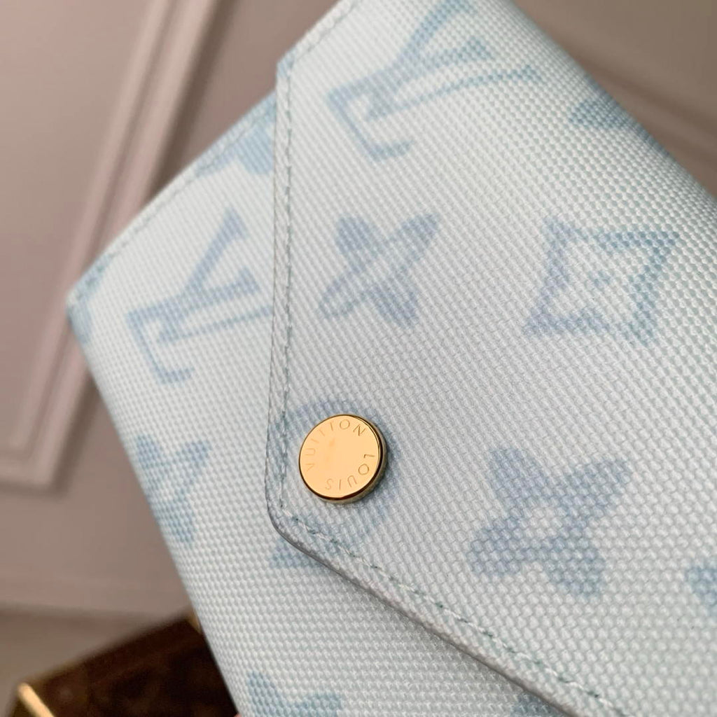 LV M27681 Louis Vuitton Victorine Wallet Other Monogram Canvas Ligth Blue