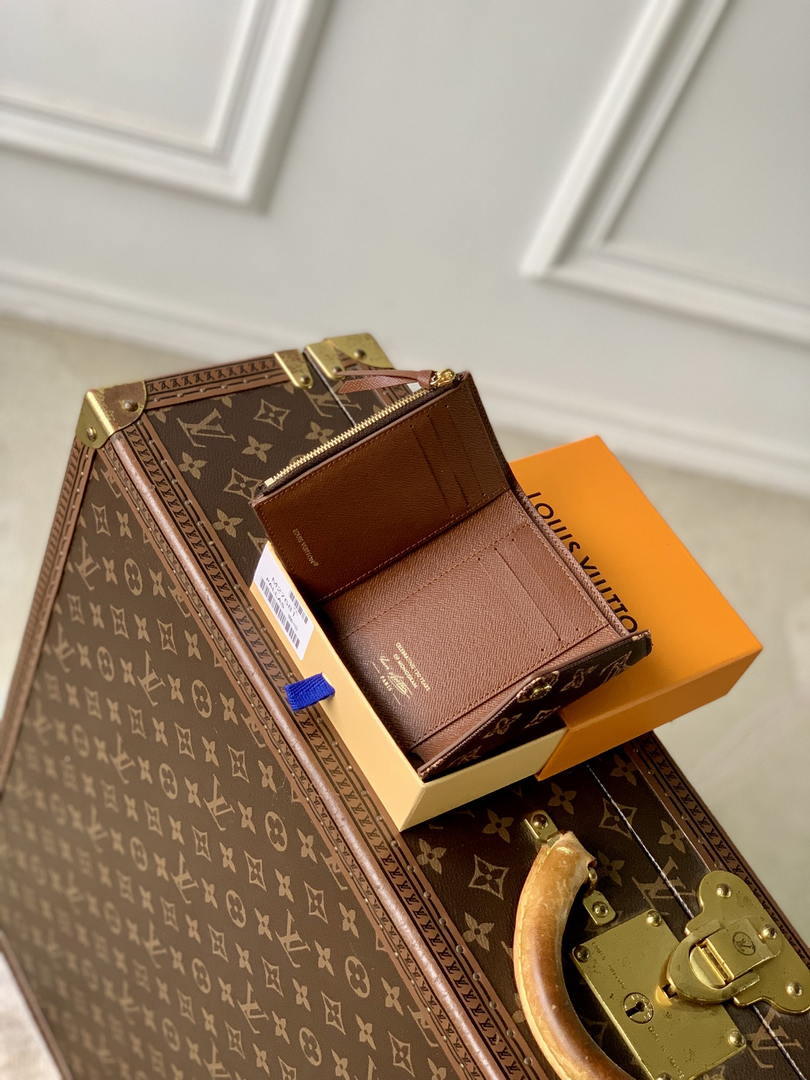 LV M27681 Louis Vuitton Victorine Wallet Other Monogram Canvas Coffe brown