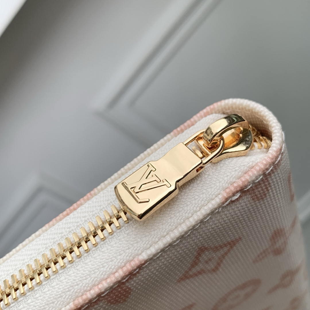 LV M27683 Louis Vuitton Zippy Wallet  Other Monogram Canvas Apricot Beige